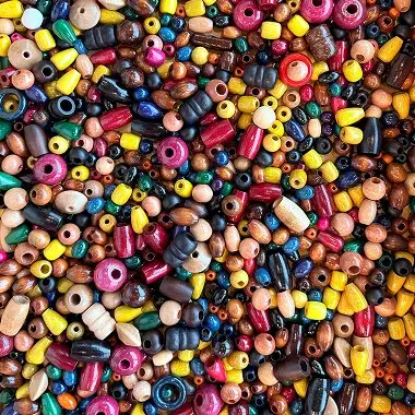 ウッドビーズの画像